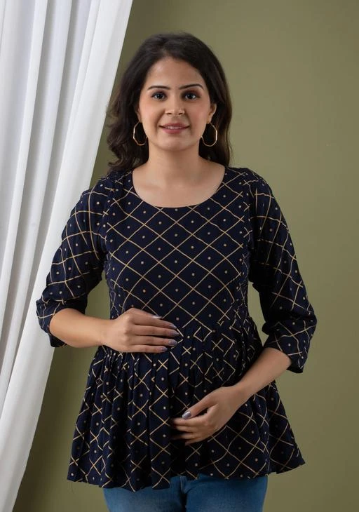 Checkout this latest Tops & Tunics
Product Name: *Fancy Women's Feeding Tops*
Fabric: Rayon
Sleeve Length: Three-Quarter Sleeves
Pattern: Printed
Net Quantity (N): 1
Mialo zig zag print maternity feeding western top with both side zip.
Sizes: 
S (Bust Size: 38 in, Length Size: 28 in) 
M (Bust Size: 40 in, Length Size: 28 in) 
L (Bust Size: 42 in, Length Size: 28 in) 
XL (Bust Size: 44 in, Length Size: 28 in) 
XXL (Bust Size: 46 in, Length Size: 28 in) 
Country of Origin: India
Easy Returns Available In Case Of Any Issue


SKU: MATOP08BLUE
Supplier Name: MIALO FASHION

Code: 493-43181180-9991

Catalog Name: Fancy Women Tops & Tunics
CatalogID_10476202
M04-C53-SC1825