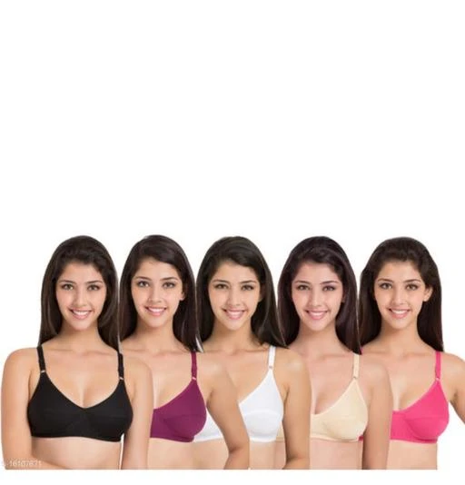 Checkout this latest Bra
Product Name: *Fancy Women Bra*
Fabric: Cotton Blend
Print or Pattern Type: Solid
Padding: Non Padded
Type: Everyday Bra
Seam Style: Seamed
Multipack: 5
Sizes:
28A, 30A, 32A (Underbust Size: 29 in, Overbust Size: 34 in) 
34A, 36A, 38A, 40A, 28B, 30B, 32B, 34B, 36B, 38B, 40B, 28C, 30C, 32C, 34C, 36C, 38C, 40C, 28D, 30D, 32D, S, M, L, XL, XXL
Country of Origin: India
Easy Returns Available In Case Of Any Issue


SKU: BD.. bra cotton pack 5
Supplier Name: BIG DEAL ELECTRONICS

Code: 852-43259739-999

Catalog Name: Sassy Women Bra
CatalogID_10500614
M04-C09-SC1041