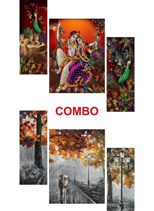 Checkout this latest Paintings & Posters_500-1000
Product Name: *Religious & Nature Combo Set - Set of 3 Radha Krishna Hanging Love Colored Luxuriosu Self Adhesive 12 x 18 (Inch) & Set of 3 Couple Enjoying Raining Under Umbrella Beautiful Painting 12 X 18 (Inch)*
Material: MDF
Type: Painting
Frame Type: Unframed
Product Length: 12 Inch
Product Height: 18 Inch
Product Breadth: 0.5 Inch
Multipack: 6
Country of Origin: India
Easy Returns Available In Case Of Any Issue


SKU: SANFJM9180-31319
Supplier Name: SHYAM ART N FRAMES

Code: 132-43342863-9941

Catalog Name: Ravishing Paintings & Posters
CatalogID_10524851
M08-C25-SC2546
