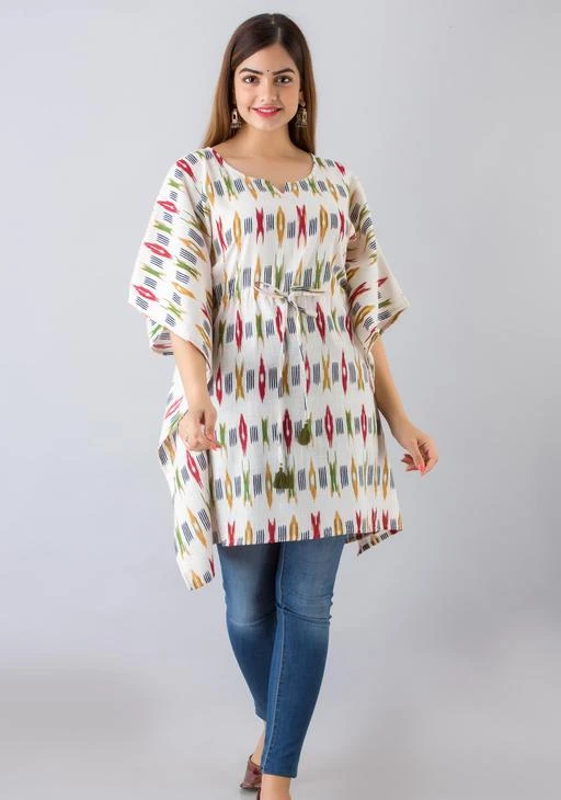 Checkout this latest Tops & Tunics
Product Name: *Classy Latest Women Tops & Tunics*
Fabric: Cotton
Sleeve Length: Three-Quarter Sleeves
Pattern: Printed
Multipack: 1
Sizes:
S (Bust Size: 36 in, Length Size: 34 in) 
M (Bust Size: 38 in, Length Size: 34 in) 
L (Bust Size: 40 in, Length Size: 34 in) 
XL (Bust Size: 42 in, Length Size: 34 in) 
XXL (Bust Size: 44 in, Length Size: 34 in) 
Country of Origin: India
Easy Returns Available In Case Of Any Issue


Catalog Rating: ★4.1 (147)

Catalog Name: Classy Latest Women Tops & Tunics
CatalogID_10580319
C79-SC1020
Code: 453-43535617-999