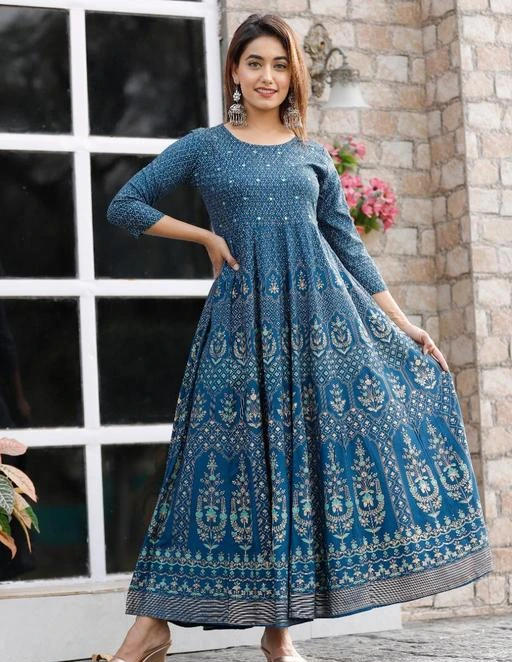 Checkout this latest Kurtis
Product Name: *Banita Drishya Kurtis*
Fabric: Rayon
Sleeve Length: Three-Quarter Sleeves
Pattern: Printed
Combo of: Single
Sizes:
S (Bust Size: 36 in, Size Length: 50 in) 
M (Bust Size: 38 in, Size Length: 50 in) 
L (Bust Size: 40 in, Size Length: 50 in) 
XL (Bust Size: 42 in, Size Length: 50 in) 
XXL (Bust Size: 44 in, Size Length: 50 in) 
XXXL (Bust Size: 46 in, Size Length: 50 in) 
4XL, 5XL
Country of Origin: India
Easy Returns Available In Case Of Any Issue


SKU: RN- 402(B) TEAL
Supplier Name: Row Nak

Code: 643-43944123-999

Catalog Name: Aagam Sensational Kurtis
CatalogID_10694959
M03-C03-SC1001