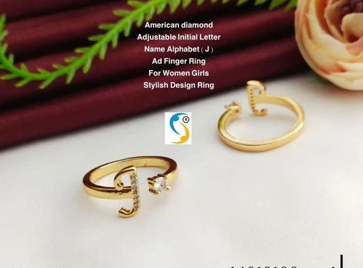 Amazon.com: Magik Charm Initial Letter Ring Alphabet A-Z Gold Silver  Adjustable Open Bands Ring: Clothing, Shoes & Jewelry