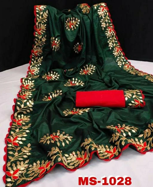 Checkout this latest Sarees
Product Name: *Bittu Fashion Women's  Dola Silk  Embrodary Work Party  Wedding Fashion Green color*
Saree Fabric: Dola Silk
Blouse: Separate Blouse Piece
Blouse Fabric: Art Silk
Pattern: Zari Embroidered
Blouse Pattern: Same as Border
Net Quantity (N): Single
Bittu Fashion Women's Dola  Silk Zari Printed and Heavy Embrodary Lace Border Party Wedding Fashion Sarees
Saree Fabric : Dola Silk
Blouse Fabric : Art Silk
Work : Embrodary Heavy Lace Border
Pattern: Fashion
Type:  Banglory Silk Sarees
Occassion:Party, Wedding, Festive
Pack Of : 1 Saree With Blouse Fabric 
Size : Free Size Saree Length 5.5 Mtr and Blouse Fabric 0.80 Mtr 
100% Best Quality  
Sizes: 
Free Size (Saree Length Size: 5.5 m, Blouse Length Size: 0.8 m) 
Country of Origin: India
Easy Returns Available In Case Of Any Issue


SKU: BF- 163 Dola Pan Patti Green
Supplier Name: Bittu Fashion

Code: 827-44248513-9951

Catalog Name: Aakarsha Graceful Sarees
CatalogID_10785776
M03-C02-SC1004