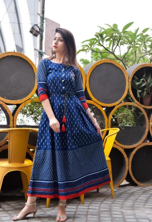 6 latest long kurti and gown designs to rock your wardrobe for casual wear   Kurti Fashion