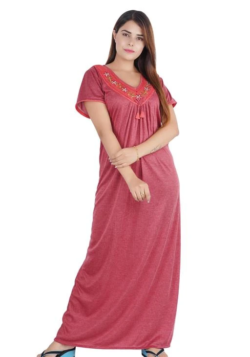 Checkout this latest Nightdress
Product Name: *Inaaya Alluring Women Nightdresses*
Fabric: Hosiery
Sleeve Length: Short Sleeves
Pattern: Solid
Multipack: 1
Sizes:
M, L (Bust Size: 46 in, Length Size: 55 in) 
XL (Bust Size: 48 in, Length Size: 55 in) 
Country of Origin: India
Easy Returns Available In Case Of Any Issue


Catalog Rating: ★3.9 (86)

Catalog Name: Eva Stylish Women Nightdresses
CatalogID_10857119
C76-SC1044
Code: 823-44511446-998