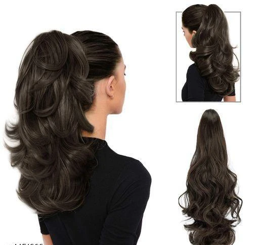 Alizz dark brown full wig Hair extension natural long hair wig stylish wig  artificial claw hair