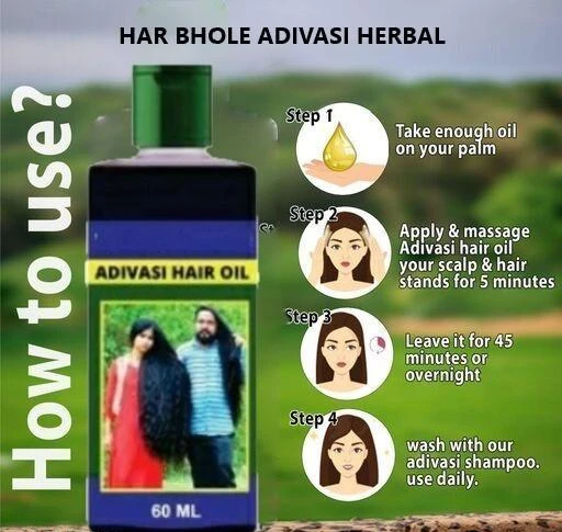  - Adivasi Herbal Hair Growth Oil For Regrowth Hair Oil / Veduleka