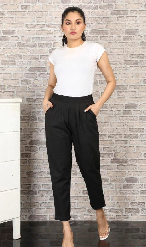 MampS Ladies Trousers Grey Marl Zip Pockets Elastic Back Straight Leg  BNWT Marks  eBay