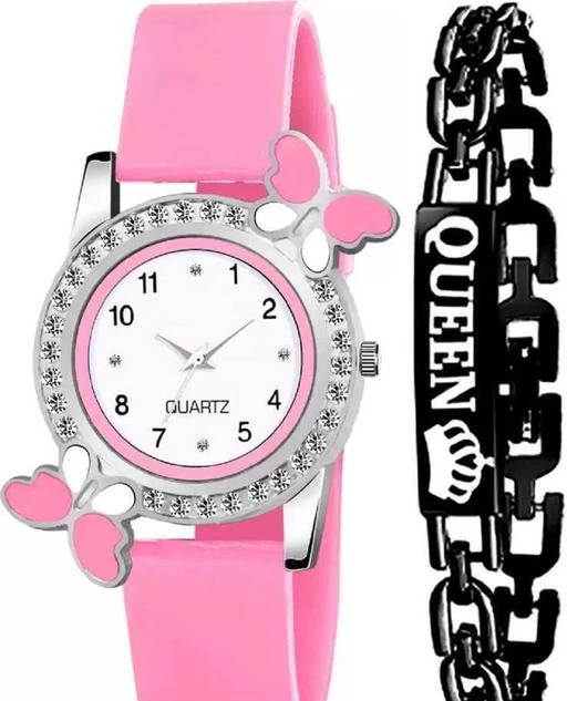 Checkout this latest Watches
Product Name: *Classic Women Watches*
Strap Material: Plastic
Display Type: Analogue
Size: Free Size (Dial Diameter Size: 23 mm) 
Net Quantity (N): 2
Warranty type:Manufacturer; 1 Years Manufacturer Warranty  Watch Movement Type: Quartz; Watch Display Type: Analog; Band Material: Stainless Steel  Water Resistance Depth: 30 meters; Buckle Clasp  Comfortable, stylish, Band to fit most wrists. Secures easily for maximum durability and functionality. Comes with a beautiful box, making this an ideal gift that is both classy and understated. 
Country of Origin: India
Easy Returns Available In Case Of Any Issue


SKU: Bf Pink Black king Bracelate
Supplier Name: AR ENTERPRISE

Code: 262-45029574-999

Catalog Name: Classy Women Watches
CatalogID_10999270
M05-C13-SC1087