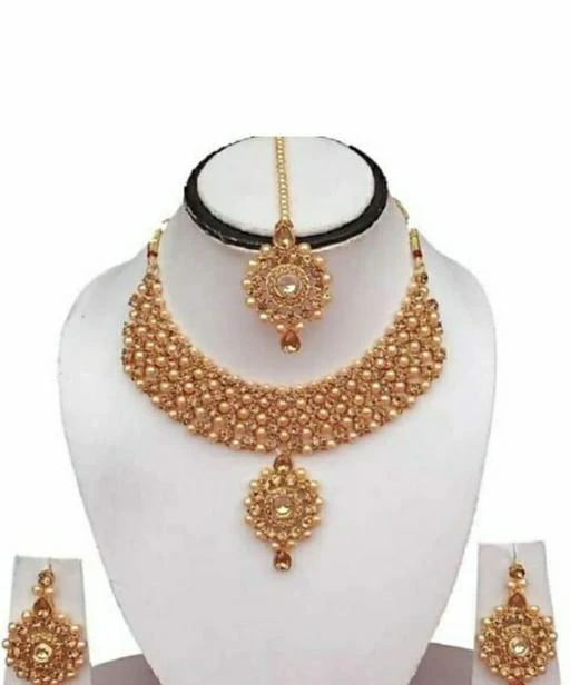 Checkout this latest Jewellery Set
Product Name: *Princess Elegant Jewellery Sets*
Base Metal: Alloy
Plating: Gold Plated
Stone Type: Artificial Stones & Beads
Sizing: Adjustable
Type: Necklace Earrings Maangtika
Multipack: 1
Country of Origin: India
Easy Returns Available In Case Of Any Issue


SKU: PRLNCK02
Supplier Name: SARTHAK FASHION TRADERS

Code: 702-45235996-947

Catalog Name: Diva Beautiful Jewellery Sets
CatalogID_11058442
M05-C11-SC1093