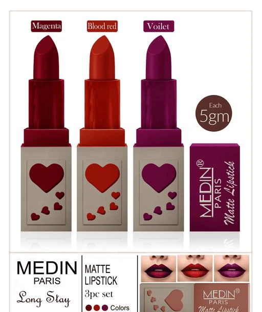 Checkout this latest Lipsticks
Product Name: *Medin Paris Copper Body Matte Me Lipstick Combo *
Product Name: Medin Paris Copper Body Matte Me Lipstick Combo 
Brand Name: Medin Paris
Finish: Matte
Color: Combo Of Different Color
Type: Stick
Net Quantity (N): 3
Easy Returns Available In Case Of Any Issue


SKU: Medin Dil matte lip (3) 42 47 39 voilet bloodred magenta
Supplier Name: Femina Beuty

Code: 172-4529285-576

Catalog Name: Medin Paris Copper Body Matte Me Lipstick Combo Vol 4
CatalogID_655025
M07-C20-SC2005