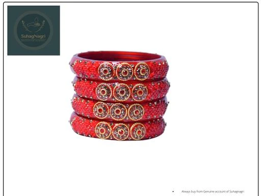 Checkout this latest Bracelet & Bangles
Product Name: *Allure Chunky Bracelet & Bangles*
Base Metal: Glass
Plating: No Plating
Stone Type: Cubic Zirconia/American Diamond
Sizing: Non-Adjustable
Type: Bangle Style
Net Quantity (N): 4
Sizes:2.2, 2.3, 2.4, 2.5, 2.6, 2.8
Let's Start Your Make Over From Your Hands, Bingo Now Suhagnagri Bring A Unique High-Quality Kada Set Collection For Your Special Occasion Festival And Party. No worry For Matching, Quality & Attraction, These Are Inbuild Features In Our New Collection. Each Bangle Made & Decorate One By One With Expert Hands Seperately, Using High-Quality Material Which Is In latest Trend And Fashion. These Beautiful Bangles on Any Lady Wrist With Increase Her Beauty. These Bangles Made From Glass Which Is Also Good For Health According To Ayurveda. Glass bangles Sweet Sound Relax Everyone Mind Equal To Meditation. In Our New Collection We Design Every Set After Many Research According To New & Latest Trend Of Fashion. A very Unique High Collection Should Add In Your Unique Accessories. Suhagnagri
Country of Origin: India
Easy Returns Available In Case Of Any Issue


SKU: Ring_Zerkin
Supplier Name: suhagnagri.in

Code: 771-45308437-9911

Catalog Name: Allure Fancy Bracelet & Bangles
CatalogID_11079870
M05-C11-SC1094