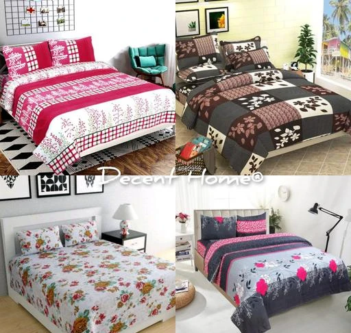 Checkout this latest Bedsheets_1000-1500
Product Name: *Ravishing Bedsheets*
Fabric: Polycotton
Type: Flat Sheets
Quality: Regular
No. Of Pillow Covers: 8
Ideal For: Adult
Ideal Season: Summer
Thread Count: 144
Size: Double Queen
Multipack: 4
Country of Origin: India
Easy Returns Available In Case Of Any Issue


SKU: DHa13
Supplier Name: Decent Home

Code: 057-45542533-9921

Catalog Name: Graceful Bedsheets
CatalogID_11152743
M08-C24-SC2530