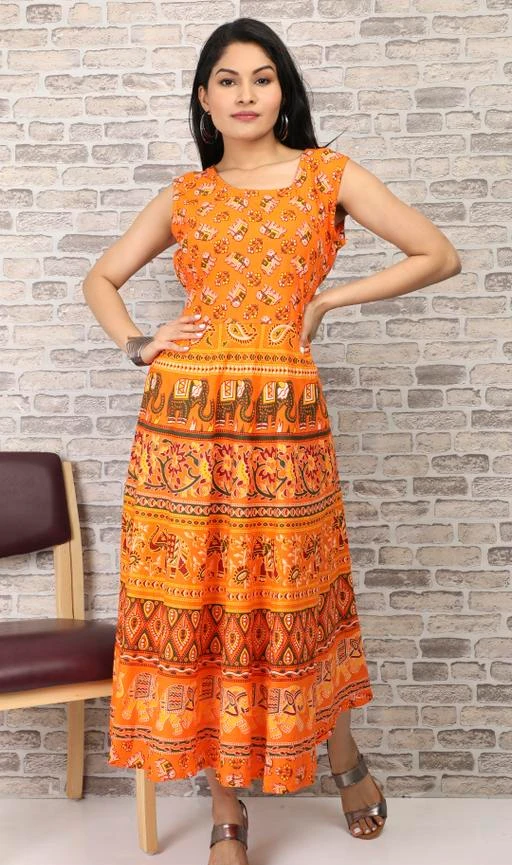 Checkout this latest Dresses
Product Name: *Women's Printed Orange Cotton Dress*
Fabric: Cotton
Sleeve Length: Sleeveless
Pattern: Printed
Multipack: 1
Sizes:
Free Size
Country of Origin: India
Easy Returns Available In Case Of Any Issue


Catalog Rating: ★3.9 (81)

Catalog Name: Navya Attractive Cotton Women's Gowns Vol 5
CatalogID_659439
C79-SC1289
Code: 003-4555382-507