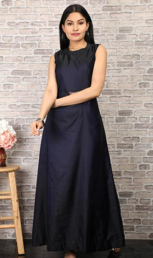 plain black silk dress