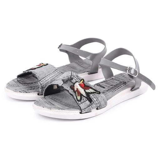 Checkout this latest Heels & Sandals
Product Name: *JODA GHAR Designer Women's Footwear are Crafted for Modern Women with Latest Grey Casual Sandal for women [ Denim Bird Sandal-Grey ]*
Sole Material: EVA
Fastening & Back Detail: Ankle Loop
Pattern: Colorblocked
Net Quantity (N): 1
JODA GHAR Presents To You The Best Women's Footwear With Regards To Style, Quality, Durability And Light Weight. It Features A Sturdy Synthetic Upper Which Ensures Durability And Improves The Overall Look. The Slip-Resistant Rubber Sole And The Round Shaped Tip Ensure Comfort. It Will Look Good With A Trendy T-Shirt And A Pair Of Chinos On Casual Occasions. This Reflect Your Persona And Your Style, They Should Match Your Apparel And Style Quotient, At The Same Time Keeping You Comfortable. And Extra Soft Cushion Padding Which Makes Your Feet Happy. Also You Can Use It On Casual/Daily Wear.
Sizes: 
IND-3, IND-4, IND-5, IND-6, IND-7
Country of Origin: India
Easy Returns Available In Case Of Any Issue


SKU: Denim Bird Sandal-Grey-JG
Supplier Name: JODA GHAR

Code: 993-45623793-999

Catalog Name: Modern Fabulous Women Sandals
CatalogID_11177486
M09-C30-SC2133
