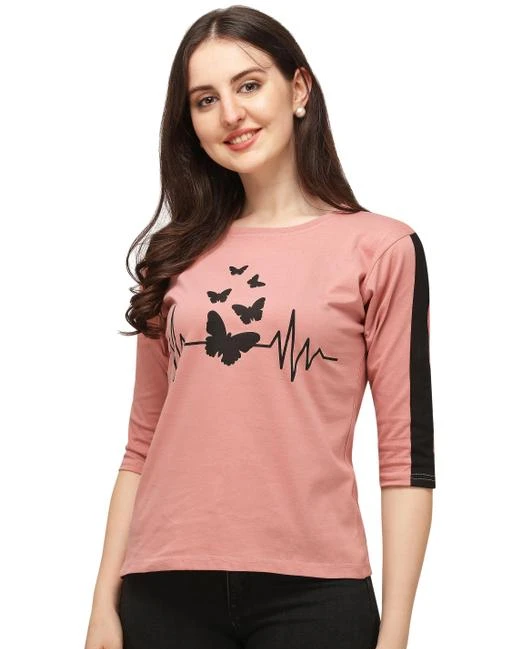Checkout this latest Tshirts
Product Name: * Women's Cotton Lycra Regular Tshirt*
Fabric: Cotton
Sleeve Length: Three-Quarter Sleeves
Pattern: Printed
Net Quantity (N): 1
Sizes:
XS, S, M, L, XL
Country of Origin: India
Easy Returns Available In Case Of Any Issue


SKU: W1328
Supplier Name: FN Store

Code: 982-45679704-999

Catalog Name: Fancy Designer Women Tshirts 
CatalogID_11195635
M04-C07-SC1021