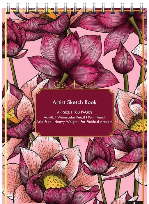 120 GSM Sketching Drawing Doodle Art Work Wiro Bound A4 Sketch Book160  Pages Watercolour Notebook Diary  Buddha Lotus  DASM United  Amazonin  Home  Kitchen