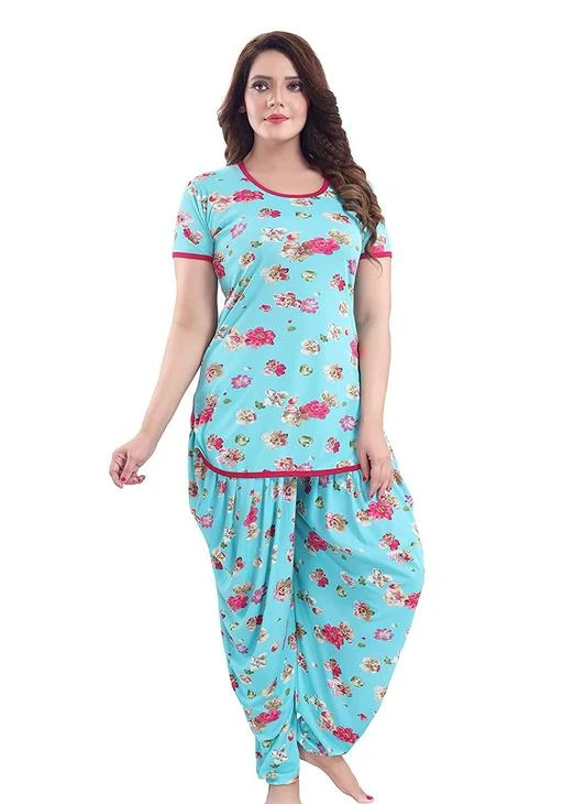  Tucute Women Sarina Knitted Flower Print Top And Dhoti Style  Bottom 2