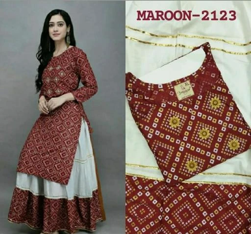 Checkout this latest Kurta Sets
Product Name: *Aagyeyi Alluring Women Kurta Sets*
Kurta Fabric: Rayon
Bottomwear Fabric: Rayon
Fabric: No Dupatta
Sleeve Length: Short Sleeves
Set Type: Kurta With Bottomwear
Bottom Type: Palazzos
Pattern: Printed
Multipack: Single
Sizes:
M (Bust Size: 38 in, Shoulder Size: 15 in, Kurta Waist Size: 32 in, Kurta Hip Size: 21 in, Kurta Length Size: 40 in, Bottom Waist Size: 30 in, Bottom Hip Size: 28 in, Bottom Length Size: 39 in, Duppatta Length Size: 1.5 in) 
L (Bust Size: 40 in, Shoulder Size: 15.5 in, Kurta Waist Size: 34 in, Kurta Hip Size: 22 in, Kurta Length Size: 40 in, Bottom Waist Size: 32 in, Bottom Hip Size: 28 in, Bottom Length Size: 40 in, Duppatta Length Size: 1.5 in) 
XL (Bust Size: 42 m, Shoulder Size: 16 m, Kurta Waist Size: 36 m, Kurta Hip Size: 23 m, Kurta Length Size: 40 m, Bottom Waist Size: 34 m, Bottom Hip Size: 30 m, Bottom Length Size: 41 m, Duppatta Length Size: 1.5 m) 
XXL (Bust Size: 44 in, Shoulder Size: 16.5 in, Kurta Waist Size: 38 in, Kurta Hip Size: 24 in, Kurta Length Size: 40 in, Bottom Waist Size: 36 in, Bottom Hip Size: 30 in, Bottom Length Size: 41 in, Duppatta Length Size: 1.5 in) 
Country of Origin: India
Easy Returns Available In Case Of Any Issue


Catalog Rating: ★4.1 (87)

Catalog Name: Banita Sensational Women Kurta Sets
CatalogID_11277591
C74-SC1003
Code: 445-45946808-9921