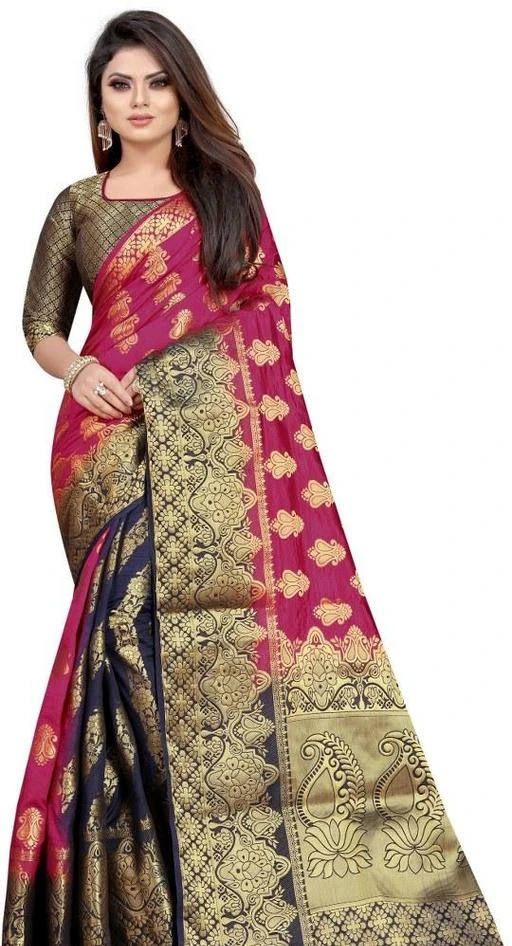 Checkout this latest Sarees
Product Name: *shopwell cotton silk multicolour saree.(nirva)*
Saree Fabric: Cotton Silk
Blouse: Separate Blouse Piece
Blouse Fabric: Cotton Silk
Pattern: Self-Design
Blouse Pattern: Jacquard
Net Quantity (N): Single
 5.4 mtrsSaree+ 0.8 mtrs Blouse attached at last of saree which customer has to cut it from the saree by themselves
Sizes: 
Free Size (Saree Length Size: 5.8 m, Blouse Length Size: 0.8 m) 
Country of Origin: India
Easy Returns Available In Case Of Any Issue


SKU: NIRVA GAJARI-NAVY BLUE
Supplier Name: SHOPWELL

Code: 498-46015463-9943

Catalog Name: Aagyeyi Refined Sarees
CatalogID_11297407
M03-C02-SC1004
