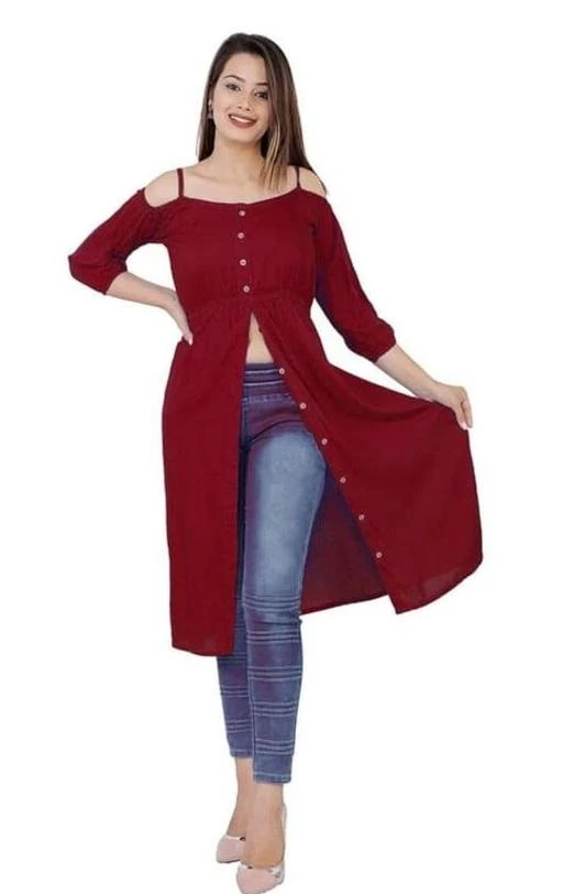 Checkout this latest Kurtis_low_ASP
Product Name: *Aagam Voguish Kurtis*
Fabric: Rayon
Sleeve Length: Three-Quarter Sleeves
Pattern: Solid
Combo of: Single
Sizes:
XL, L, XXL, M
Country of Origin: India
Easy Returns Available In Case Of Any Issue


SKU: Ratno_Shouldercut_Maroon 
Supplier Name: Ratno Fashion

Code: 682-46061057-995

Catalog Name: Kashvi Voguish Kurtis
CatalogID_11311805
M03-C03-SC1001