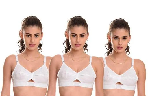 Checkout this latest Bra
Product Name: *Women Full Coverage Non Padded Cotton Bra  (White)*
Fabric: Cotton
Print or Pattern Type: Solid
Padding: Non Padded
Type: Everyday Bra
Wiring: Non Wired
Seam Style: Seamed
Net Quantity (N): 3
Sizes:
30B (Underbust Size: 30 in, Overbust Size: 32 in) 
32B (Underbust Size: 32 in, Overbust Size: 34 in) 
34B (Underbust Size: 34 in, Overbust Size: 36 in) 
36B (Underbust Size: 36 in, Overbust Size: 38 in) 
38B (Underbust Size: 38 in, Overbust Size: 40 in) 
40B (Underbust Size: 40 in, Overbust Size: 38 in) 
42B (Underbust Size: 42 in, Overbust Size: 44 in) 
S (Underbust Size: 32 in, Overbust Size: 34 in) 
M (Underbust Size: 34 in, Overbust Size: 36 in) 
L (Underbust Size: 36 in, Overbust Size: 38 in) 
XL (Underbust Size: 38 in, Overbust Size: 40 in) 
XXL (Underbust Size: 40 in, Overbust Size: 42 in) 
XXXL (Underbust Size: 42 in, Overbust Size: 44 in) 
Women Non Padded Cotton Everyday Bra
Country of Origin: India
Easy Returns Available In Case Of Any Issue


SKU: Cotton-111 White 3 PC Set
Supplier Name: KGN Retina

Code: 042-46236242-994

Catalog Name: Women Non Padded Everyday Bra  (White)
CatalogID_11363721
M04-C09-SC1041