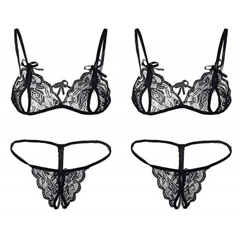 Checkout this latest Lingerie Sets
Product Name: *Women Self-Design Black Net Lingerie Set (Pack of 2)*
Fabric: Net
Sleeve Length: Sleeveless
Pattern: Self-Design
Multipack: 2
Add ons: Set
Sizes:
Free Size, S, L, M
It has Bra & Panty Combo Offer , (Pack of 2 Set) (Bust Size - 28 Inch to 34 Inch) Free Size , Fabric Net Royal Look Black Sexy Hot Transparent Sexy Nighty Babydoll Combo Offer Standerd Color - Black, Fabric - Net , Pattern - Self Design, Babydoll Bikini Set for Girls/Ladies/Women Free Size (Bust Size - 32 Inch, Lenth Size 12 in) Fabric Care - Hand wash with similar color, Do not Bleach, Do Not Iron , babydoll dress for women purpose of Best gifts for Special Night, Honeymoon, Valentine's Day, Wedding Night, Anniversary or every hot night, This Fantastic babydoll dress to make you more attractive beautiful and attractive eyes on fire look 