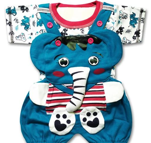 Checkout this latest Dungarees
Product Name: *Premium Elephant Dungaree for Baby kid Boys *
Sleeve Length: Short Sleeves
Type: Chino
Pattern: Printed
Net Quantity (N): 1
This dungaree set made of Cotton and denim cloth material and comes in Different color. It features regular fit, round neck and short sleeve. It is recommended to wash the clothes separately in cold water. If you want you child to look great and also want a unique comfortable dress then your search ends here.
Sizes: 
0-3 Months, 0-6 Months, 3-6 Months, 6-9 Months, 6-12 Months, 9-12 Months
Country of Origin: India
Easy Returns Available In Case Of Any Issue


SKU: ELPT_BL
Supplier Name: ShineMart

Code: 662-46402374-999

Catalog Name: Agile Elegant Boys Dungaree 
CatalogID_11411353
M10-C32-SC2170