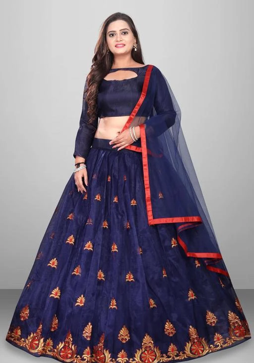 Checkout this latest Lehenga
Product Name: *Aishani Sensational Women Lehenga*
Topwear Fabric: Satin
Bottomwear Fabric: Net
Dupatta Fabric: Net
Set type: Choli And Dupatta
Top Print or Pattern Type: Solid
Bottom Print or Pattern Type: Embroidered
Dupatta Print or Pattern Type: Solid
Sizes: 
Semi Stitched (Lehenga Waist Size: 44 in, Lehenga Length Size: 42 in, Duppatta Length Size: 2.1 in) 
V and H Fashion Name is enough to delight women. Our designer designed special collection Lehenga Choli for Indian Women to wear in party and all festive season. This is perfect gift to your Special Person. Lehenga Fabric Net Lehenga Embroidery pattern. Choli Fabric Art Satin. with this fabric Lehenga is looks so elegant. with Designer Work. This Lehenga Has different Colors so your favorite and get attraction in every events. Color is slight different due to your visual setting of monitor and mobile screen. Style Tip: For an elegant look, Long this Lehenga Choli, with statement earrings & high heels. For a Stylish look, Material & Care: Dry clean only.
Country of Origin: India
Easy Returns Available In Case Of Any Issue


SKU: Mastani - Blue Leh
Supplier Name: VNH Fashion

Code: 165-46703414-9951

Catalog Name: Myra Voguish Women Lehenga
CatalogID_11496903
M03-C60-SC1005