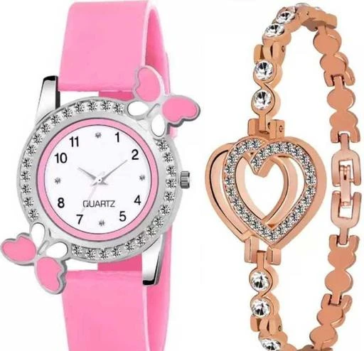 Checkout this latest Watches
Product Name: *Classy Women Watches*
Strap Material: Pu
Display Type: Analogue
Size: Free Size (Dial Diameter Size: 20 mm) 
Net Quantity (N): 2
DT-0038 NEW STYLISH BUTTERFLY AND DOUBLE HEART ROSE GOLD BRACELET COMBO WATCH AND FOR GIRLS AND WOMENS Analog Watch - For Girls
Country of Origin: India
Easy Returns Available In Case Of Any Issue


SKU: Pink Bf Dil Bracelet
Supplier Name: VICTOX ENTERPRISE

Code: 213-46733535-999

Catalog Name: Stylish Women Watches
CatalogID_11507477
M05-C13-SC1087