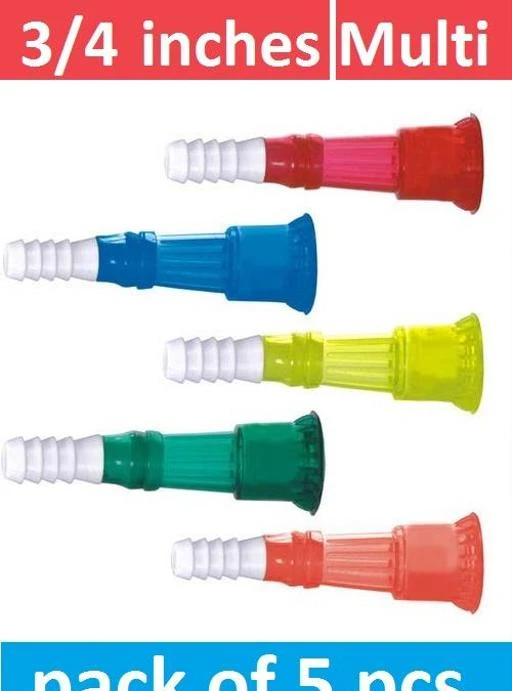 Checkout this latest Watering Hoses & Accessories
Product Name: *Modern Watering Hoses & Accessories*
Type: Accessories
Product Breadth: 1 Inch
Product Height: 1 Inch
Product Length: 4 Inch
Net Quantity (N): Pack Of 5
? Fit in 3/4 inch tap / converts in 3/4 inch water force ? Set of 5 ? Colour - Multicolour Available ? Can Be Connected To Water Pipe Easily. Applied To Watering Plant In Gardening, Car Washing, Floor Washing And Other Situations. ? Type: Garden Water Connectors Material: Plastic,Color: Orange,, ,Connector Size: 3/4