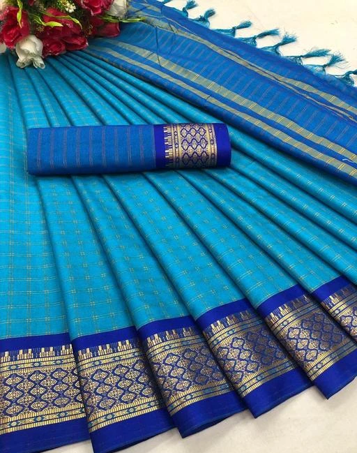 Checkout this latest Sarees
Product Name: *Kashvi Alluring Sarees*
Saree Fabric: Cotton Silk
Blouse: Separate Blouse Piece
Blouse Fabric: Cotton Silk
Pattern: Zari Woven
Blouse Pattern: Same as Border
Multipack: Single
Sizes: 
Free Size (Saree Length Size: 5.5 m, Blouse Length Size: 0.8 m) 
Country of Origin: India
Easy Returns Available In Case Of Any Issue


SKU: Nikhila-Dudhiya-Blue-Patto-VS
Supplier Name: NEW VS FAB

Code: 924-46766437-8962

Catalog Name: Jivika Sensational Sarees
CatalogID_11518385
M03-C02-SC1004