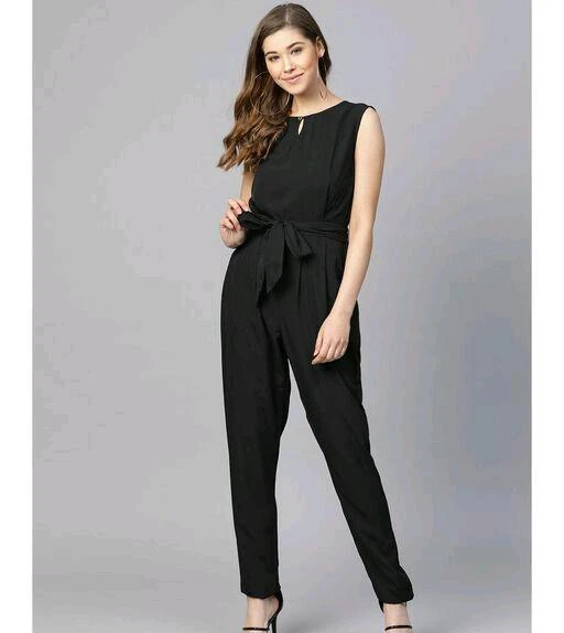 Checkout this latest Jumpsuits
Product Name: *Trendy Feminine Women Jumpsuits*
Fabric: Rayon
Sleeve Length: Sleeveless
Pattern: Solid
Multipack: 1
Sizes: 
S (Bust Size: 49 in, Length Size: 50 in, Waist Size: 30 in) 
M (Bust Size: 50 in, Length Size: 50 in, Waist Size: 32 in) 
L (Bust Size: 50 in, Length Size: 50 in, Waist Size: 34 in) 
Country of Origin: India
Easy Returns Available In Case Of Any Issue


Catalog Rating: ★3.8 (4)

Catalog Name: Trendy Fashionable Women Jumpsuits
CatalogID_11532681
C79-SC1030
Code: 253-46822166-9911
