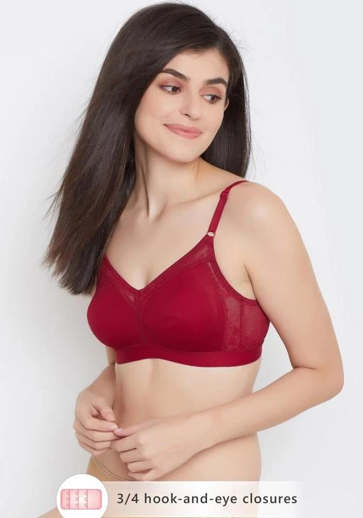  Clovia Nonpadded Nonwired Spacer Cup Full Figure Bra In Maroon
