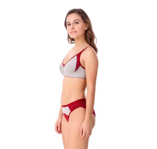  Women Solid Cotton Lingerie Sets / Women Lingerie Sets