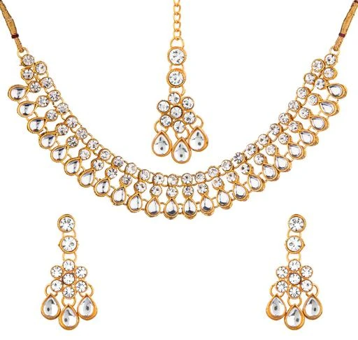 Checkout this latest Jewellery Set
Product Name: *Twinkling Beautiful Jewellery Sets*
Base Metal: Alloy
Plating: Gold Plated - Matte
Stone Type: Agate
Sizing: Adjustable
Type: Necklace Earrings Maangtika
Net Quantity (N): 1
This gorgeous necklace is crafted with utmost care to personify your ethnic beauty. From tiniest details to pitch perfect colors, we bring you the finest collection. Wear this piece of art in weddings, parties and celebrations and embrace its beauty, because you deserve to look like a queen.
Country of Origin: India
Easy Returns Available In Case Of Any Issue


SKU: 125 GAJENDAR  FULL # WHITE
Supplier Name: NAFJ

Code: 112-46901092-999

Catalog Name: Twinkling Beautiful Jewellery Sets
CatalogID_11559827
M05-C11-SC1093