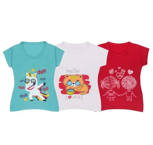 Checkout this latest Tops & Tunics
Product Name: *Cute Stylus Girls Tops & Tunics*
Fabric: Cotton Blend
Sleeve Length: Short Sleeves
Pattern: Printed
Net Quantity (N): Pack of 3
Sizes: 
1-2 Years, 2-3 Years, 3-4 Years, 4-5 Years, 5-6 Years, 6-7 Years
Look trendy and feel comfortable with this character printed boys' half sleeves pack of 3 t-shirts featuring MINI MYN crafted out of 100% cotton Blend which is biowashed for smooth feel and befriend to skin, this 100% cotton can be worn for any occasion, a casual day during the week or for a fun filled weekend or leisure wear.
Country of Origin: India
Easy Returns Available In Case Of Any Issue


SKU: Dg_HU96n
Supplier Name: MINI MYN

Code: 162-46938024-996

Catalog Name: Pretty Comfy Girls Tops & Tunics
CatalogID_11571454
M10-C32-SC1142