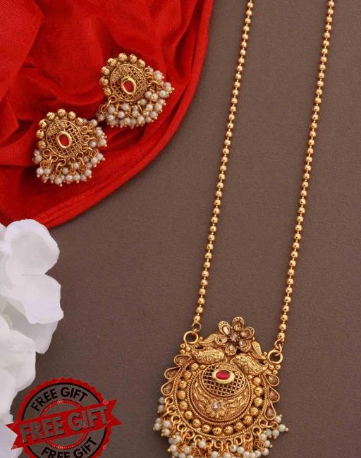 Checkout this latest Jewellery Set
Product Name: *ALLURE CHAIN PENDAL NECKLACE SET WITH FREE GIFT *
Base Metal: Alloy
Plating: Gold Plated - Matte
Stone Type: Artificial Stones
Sizing: Adjustable
Type: Necklace and Earrings
Multipack: 1
Country of Origin: India
Easy Returns Available In Case Of Any Issue


Catalog Rating: ★4.2 (121)

Catalog Name: Allure Bejeweled Women Jewellery Set
CatalogID_11619293
C77-SC1093
Code: 862-47099075-006
