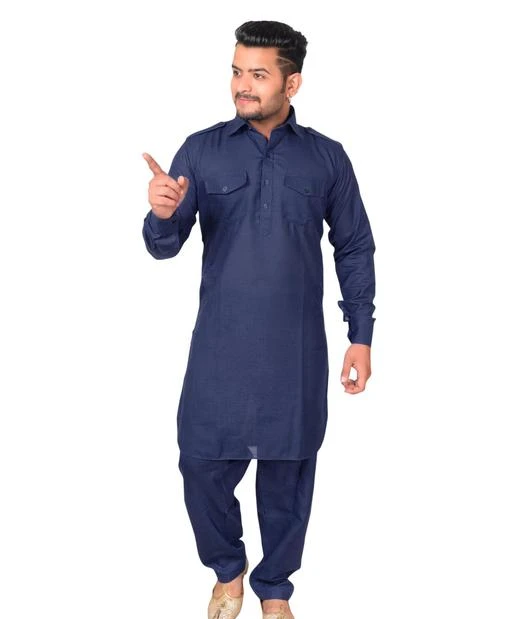 Checkout this latest Kurtas
Product Name: *Modern Men Kurtas*
Fabric: Cotton Blend
Sleeve Length: Long Sleeves
Pattern: Solid
Combo of: Single
Sizes: 
S (Length Size: 42 in) 
M (Length Size: 42 in) 
L (Length Size: 43 in) 
XL (Length Size: 43 in) 
XXL (Length Size: 44 in) 
XXXL (Length Size: 44 in) 
Syrox Brand brings you Traditional Kurtas for men Premium Quality and Affordability. In market, we take pride in our commitment to maintain quality standards in each piece manufactured by us. The Pathani dress has full sleeves with cuffs, a short button placket on the chest area which further has two patch pockets on either side of it. * Pathani Suit Product Size Guidance (A) Sizes for this style are slightly on a LARGER side when compared to SHIRT sizes. So do check out the 'CHEST' size measurement in point B and order the size best suited to you. (B) Kurta's actual chest measurement is 4 inches more i.e. for 4 Sizes we offer: M (36), L (38), XL (40), XXL (42), XXXL (44) & XXXXL (46) actual product chest will be M - 40; L - 42; XL - 44; XXL - 46; XXXL - 48 & XXXXL - 50 inches respectively. *Fabric: Cotton Ruby; Sleeves: Full; Neck: Collar; Fit: Regular/Comfort *Product color may slightly vary due to photographic lighting sources or your monitor settings.
Country of Origin: India
Easy Returns Available In Case Of Any Issue


SKU: 162076380
Supplier Name: SYROX

Code: 177-47139859-9902

Catalog Name: Modern Men Kurtas
CatalogID_11631357
M06-C18-SC1200