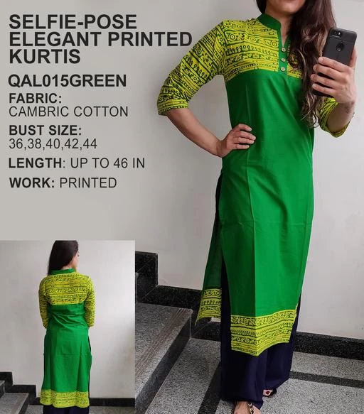 Selfie elegant 2025 printed kurtis