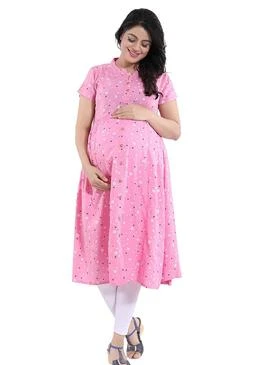 Buy Ayukti Womens Rayon Cotton Floral Printed ALine Maternity Feeding  Kurti with 2 side Zipper Online at Best Prices in India  JioMart