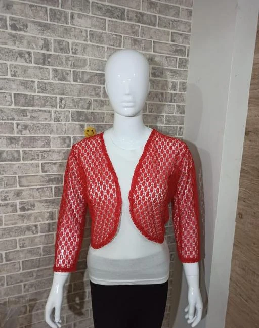 Checkout this latest Jackets
Product Name: *Urbane Fabulous Women Jackets & Waistcoat*
Fabric: Net
Sleeve Length: Three-Quarter Sleeves
Pattern: Self-Design
Net Quantity (N): 1
Sizes: 
XS, S, M, L, Free Size (Bust Size: 18 in, Length Size: 18 in) 
COLOURFUL PETALS BROUGHT FOR YOU A PREMIUM QUALITY,STYLIST RED COLOUR SHRUG AT VERY COMPETITIVE PRICE.
Country of Origin: India
Easy Returns Available In Case Of Any Issue


SKU: PREMIUM QUALITY SHRUG-  RED 
Supplier Name: Colourful petals

Code: 852-47357431-999

Catalog Name: Classy Partywear Women Jackets & Waistcoat
CatalogID_11698326
M04-C07-SC1023