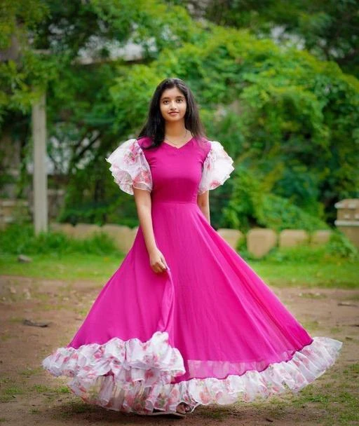 Checkout this latest Gowns
Product Name: *Trendy Glamorous Women Gowns*
Fabric: Georgette
Sleeve Length: Sleeveless
Pattern: Solid
Multipack: 1
Sizes:
M (Bust Size: 38 in, Length Size: 52 in) 
L (Bust Size: 40 in, Length Size: 52 in) 
XL (Bust Size: 42 in, Length Size: 52 in) 
XXL (Bust Size: 44 in, Length Size: 52 in) 
Country of Origin: India
Easy Returns Available In Case Of Any Issue


Catalog Rating: ★3.4 (176)

Catalog Name: Trendy Glamorous Women Gowns
CatalogID_11716220
C79-SC1289
Code: 945-47416616-9902