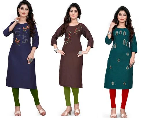 Checkout this latest Kurtis
Product Name: *Chitrarekha Drishya Kurtis*
Fabric: Cotton Blend
Sleeve Length: Three-Quarter Sleeves
Pattern: Embroidered
Combo of: Combo of 3
Sizes:
XXL (Bust Size: 44 in, Size Length: 41 in) 
STYLEOO RUBY SLUB EMBROIDERED TOP SELLING COMBO KURTIS (PACK of 3) 
Country of Origin: India
Easy Returns Available In Case Of Any Issue


SKU: -8QSI2od
Supplier Name: Rayna and Company

Code: 227-47517585-9942

Catalog Name: Abhisarika Drishya Kurtis
CatalogID_11746878
M03-C03-SC1001
