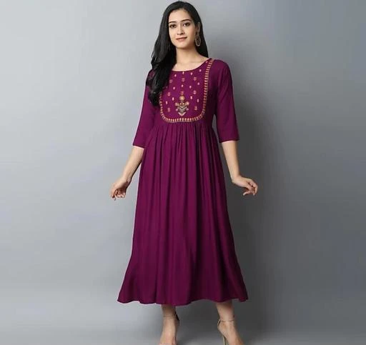 Checkout this latest Kurtis
Product Name: *womens rayon embroidery long Kurtis*
Fabric: Rayon
Sleeve Length: Three-Quarter Sleeves
Pattern: Embroidered
Combo of: Single
Sizes:
S (Bust Size: 36 in, Size Length: 48 in) 
M (Bust Size: 38 in, Size Length: 48 in) 
L (Bust Size: 40 in, Size Length: 48 in) 
XL (Bust Size: 42 in, Size Length: 48 in) 
XXL (Bust Size: 44 in, Size Length: 48 in) 
Country of Origin: India
Easy Returns Available In Case Of Any Issue


Catalog Rating: ★3.8 (60)

Catalog Name: Aishani Petite Kurtis
CatalogID_11872265
C74-SC1001
Code: 073-47923212-9941