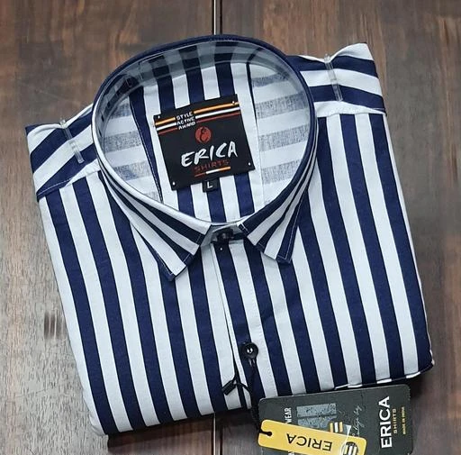 Checkout this latest Shirts
Product Name: *TRENDY CLASSIC  ELEGANT RETRO STYLE STRIPED-NAVYBLUE SHIRT*
Fabric: Cotton
Pattern: Striped
Net Quantity (N): 1
Sizes:
XL (Chest Size: 44 in, Length Size: 30 in) 
Premium Classic Trendy Elegant Retro Style Cotton Striped Full Sleeves Shirt For Men
Country of Origin: India
Easy Returns Available In Case Of Any Issue


SKU: SR-STRIPED-0001-NAVYBLUE
Supplier Name: SHIRTS REGION

Code: 835-48072858-9431

Catalog Name: Fancy Designer Men Shirts
CatalogID_11917188
M06-C14-SC1206
