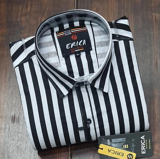 Checkout this latest Shirts
Product Name: *TRENDY CLASSIC  ELEGANT RETRO STYLE STRIPED-BLACK SHIRT*
Fabric: Cotton
Pattern: Striped
Net Quantity (N): 1
Sizes:
M (Chest Size: 39 in, Length Size: 29 in) 
Premium Classic Trendy Elegant Retro Style Cotton Striped Full Sleeves Shirt For Men
Country of Origin: India
Easy Returns Available In Case Of Any Issue


SKU: SR-STRIPED-0001-BLACK
Supplier Name: SHIRTS REGION

Code: 835-48072860-9431

Catalog Name: Fancy Designer Men Shirts
CatalogID_11917188
M06-C14-SC1206