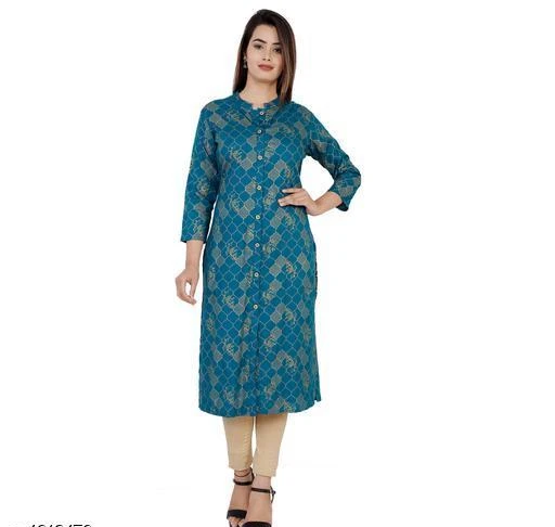 Checkout this latest Kurtis
Product Name: *Women's Printed Cotton Kurti*
Fabric: Cotton
Sleeve Length: Three-Quarter Sleeves
Pattern: Printed
Combo of: Single
Sizes:
L (Bust Size: 40 in, Size Length: 46 in) 
You can find our products by searching rajasthani print midi/maxi top gown  embroidery palazzo skirt, Kurtis for women, Kurtis for girls, Kurtis for girls straight long, printed kurtis for women low price, kurtis for girls low price, Kurta for women, Kurti for girls, Kurtis for women low price, jaipuri Kurti and palazzo set, ethnic set ,Kurti and leggings, Frock Kurtis cotton, Short Kurtis tops, Kurtis for girls party, Long Kurtis for girls, Long Kurtas for girls, Kurtis for girls , Frock kurtis cotton, Kurti with , Long Kurtis with , anarkali Kurtis for girls , tunics,Long kurtis straight party wear, Ladies jeans kurta, Ladies tops party wear Kurtis , Kurtis for college girls , A line Kurtis party , Ethnic wear, Suits girl, Office wear Kurtis, formal Kurti, latest Kurti, Designer Kurtis, traditional kurti , booty kurti tops , latest long top , latest dresses, max kurtis , mexi dresses , short dress , latest top. Country of Origin: India Country of Origin: India
Country of Origin: India
Easy Returns Available In Case Of Any Issue


SKU: _MG_6260
Supplier Name: Radha Kurtis

Code: 503-4812470-7821

Catalog Name: Women Cotton A-line Solid Yellow Kurti
CatalogID_701614
M03-C03-SC1001