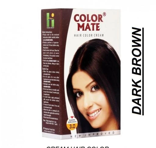  - Color Mate Cream Hair Color Kit Dark Brown / Color Mate Premium